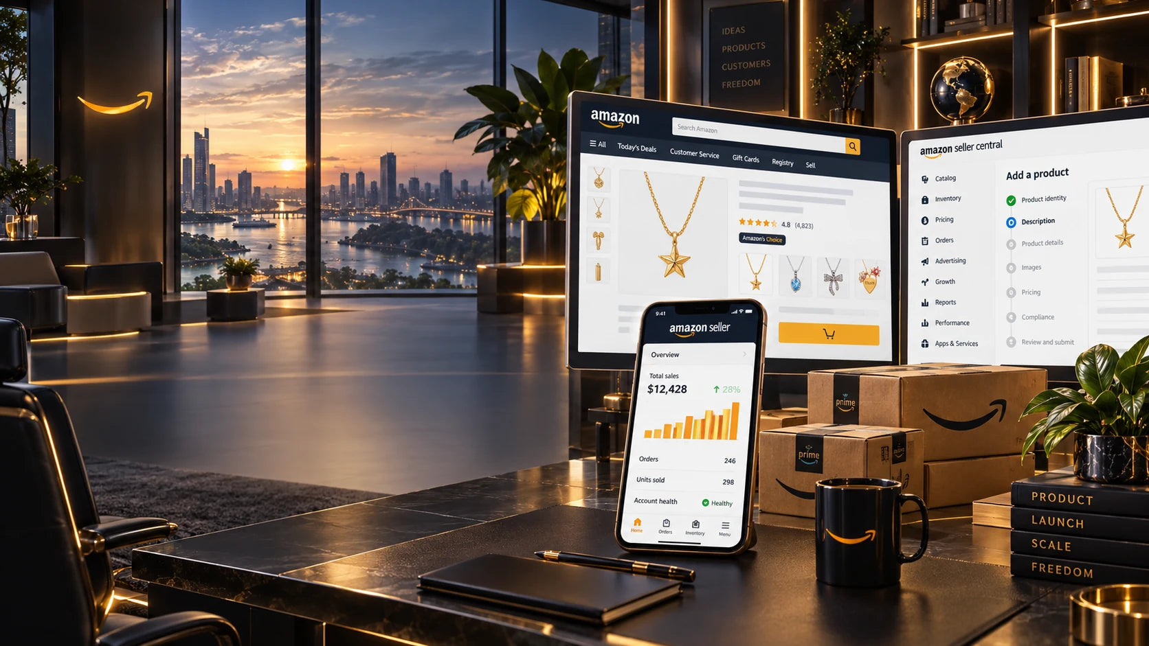 Amazon FBA Launch & Build visual system