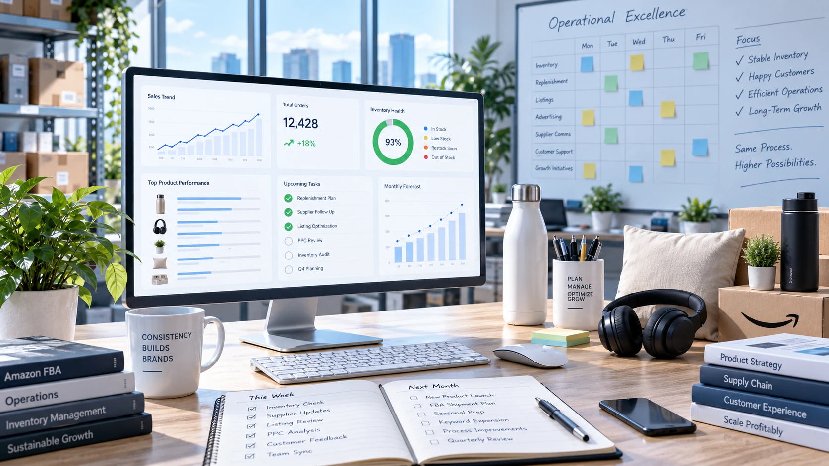 Ongoing Amazon FBA operations dashboard and recurring management workspace