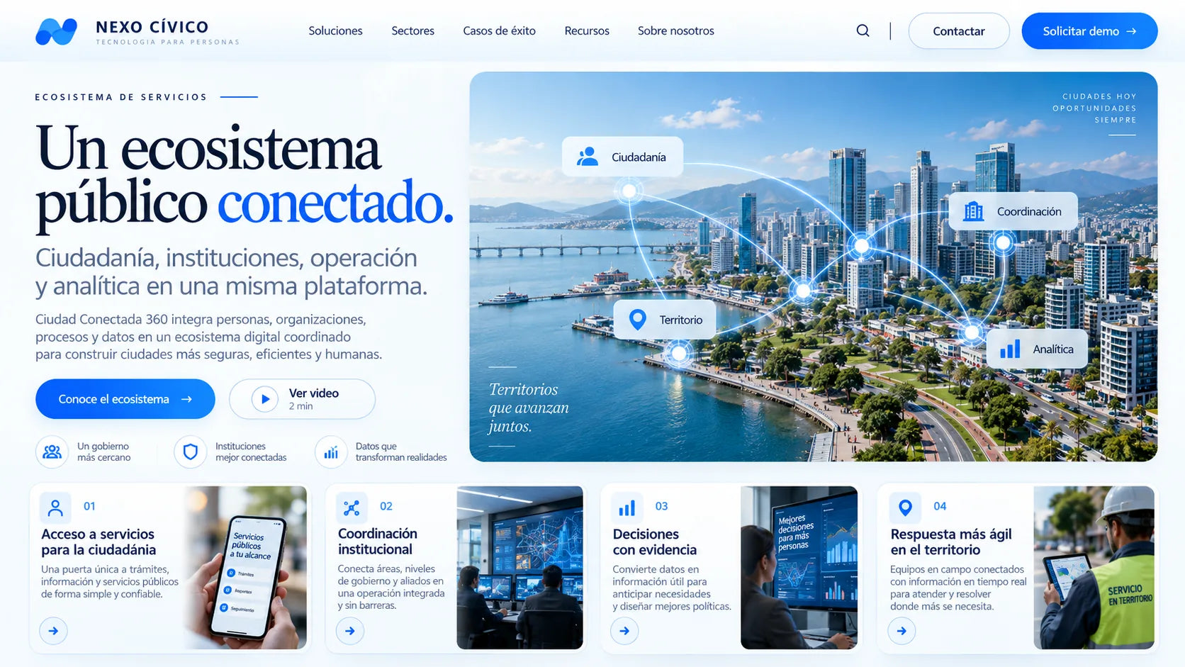Concept visualization of a connected public-service ecosystem