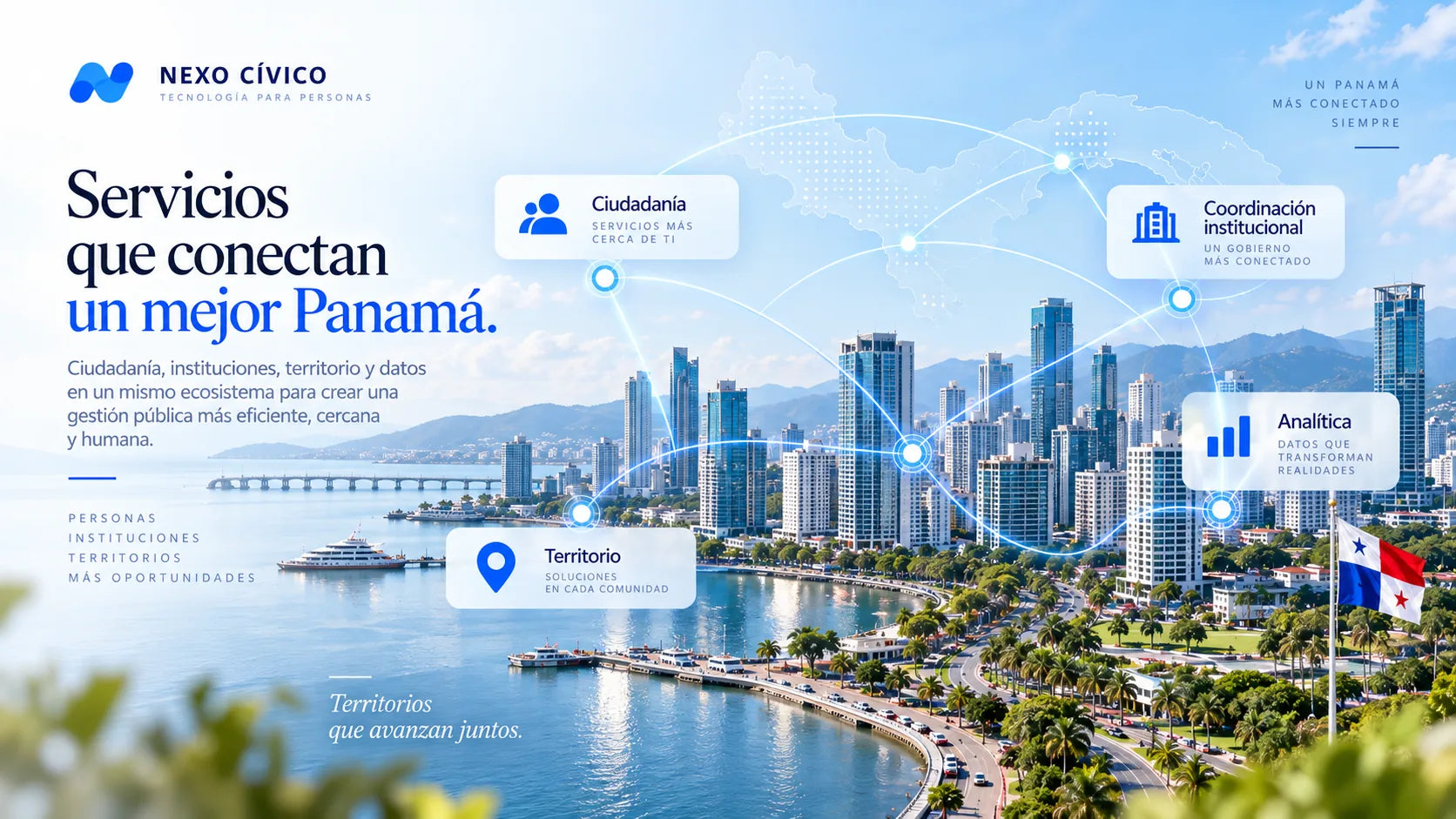 Nexo Cívico public-sector concept visual